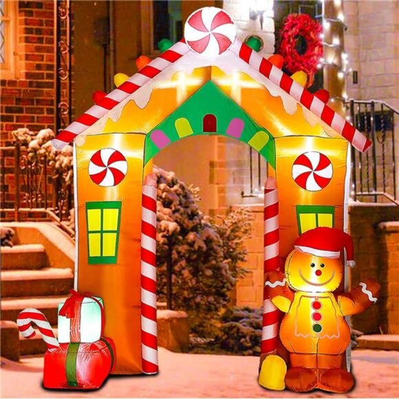 10FT Christmas Inflatables Yard Decorations, Lighted Inflatable Archway